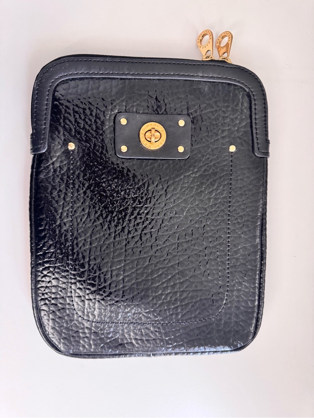Marc By Marc Jacobs Black Pouch with Gold Zipper Pulls